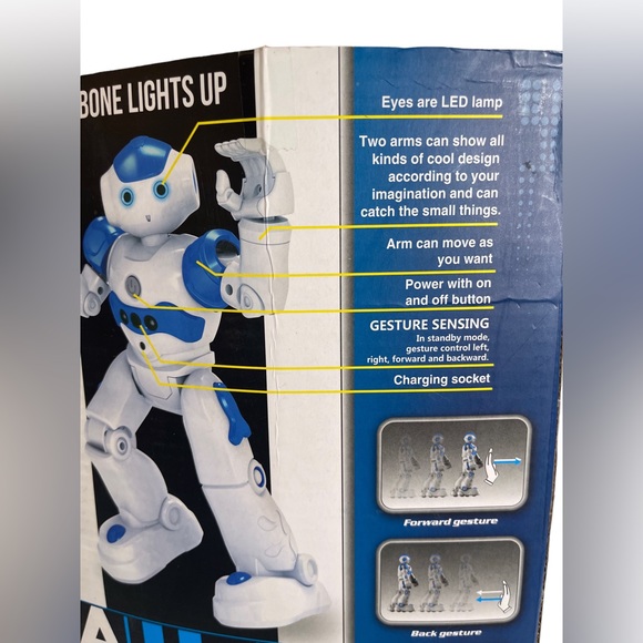 Two SAME WIN Allok Mechanics Motion Sensing & Remote Control Robots Red & White - Picture 8 of 15